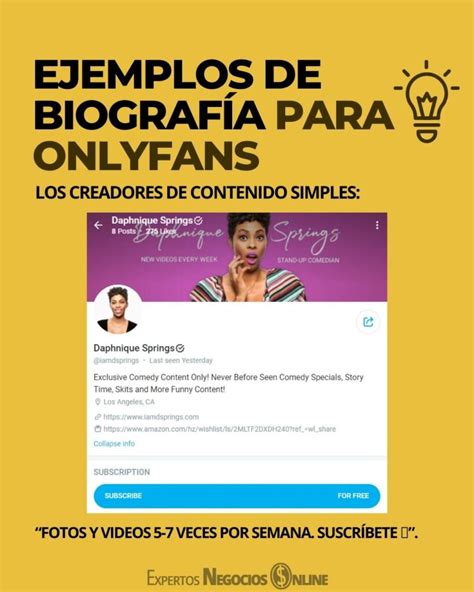 biografia para only fans|Guía definitiva para una biografía de OnlyFans que。